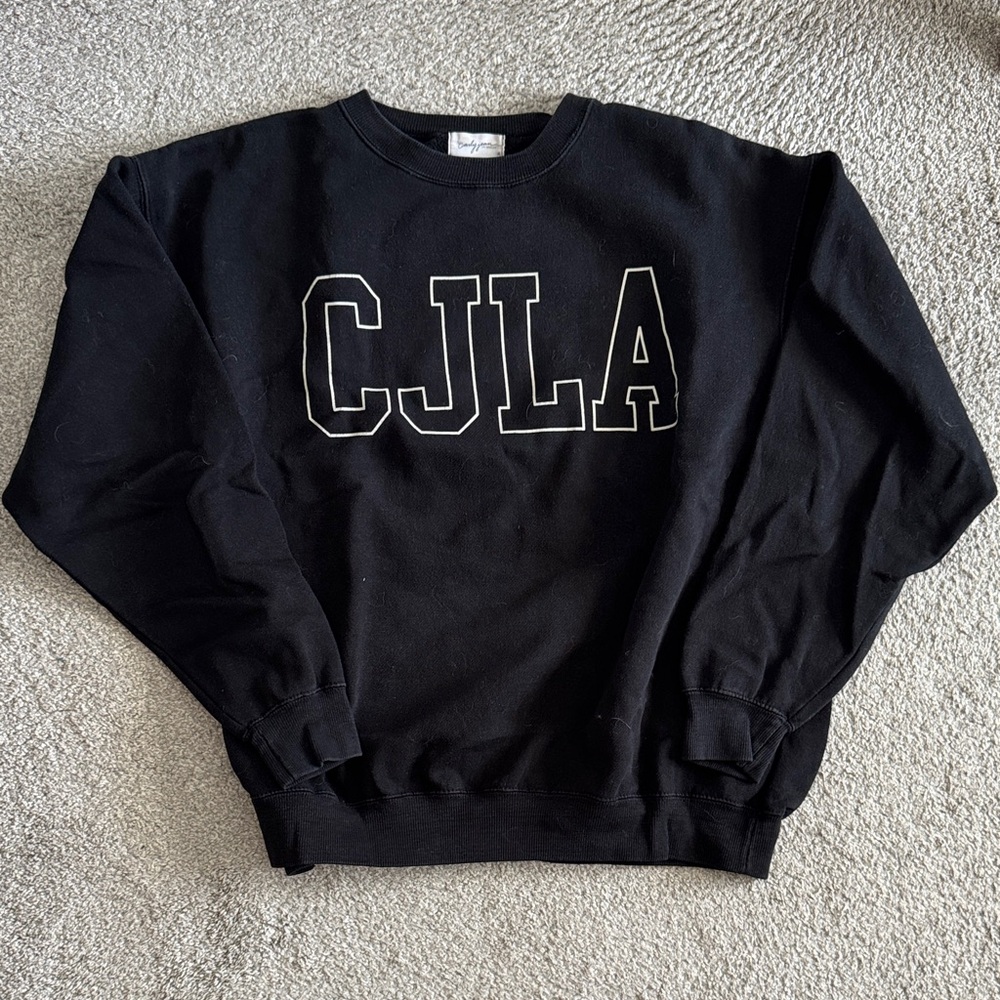 Carly Jean Los Angeles Black Crewneck Sweater